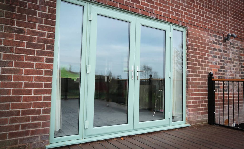 Chartwell green uPVC french doors